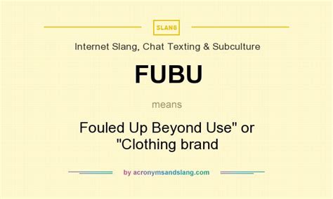 fubu meaning in tagalog|Decoding FUBU: Exploring the Meaning of FUBU in Internet Slang.
